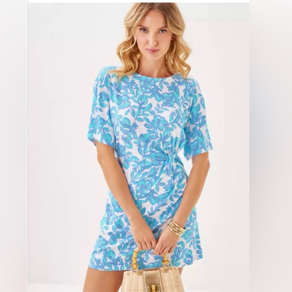 NWT: Lilly Pulitzer Shaw Dress in Jacaranda Blue Simply the Zest •size: Medium•
